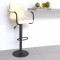vidaXL Scaun de bar, crem, material textil