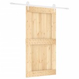 Cumpara ieftin Usa glisanta cu set feronerie, 100x210 cm, lemn masiv de pin