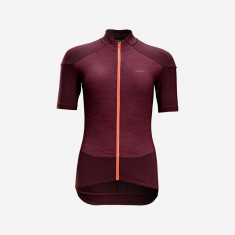 Tricou ciclism pe șosea RC 500 Bordo Damă