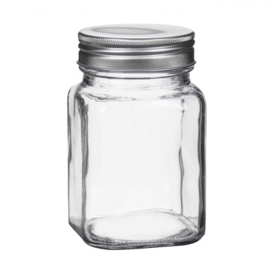 Borcan Sticlă, Capac Filetat, Capacitate 0,38L, Transparent, 11.5x7cm foto