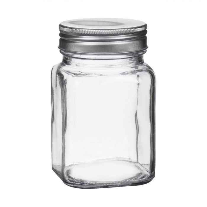 Borcan Sticlă, Capac Filetat, Capacitate 0,38L, Transparent, 11.5x7cm