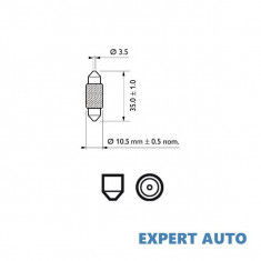 Bec bord festoon t10.5x38 12v set 10 buc philips UNIVERSAL Universal #6