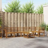 vidaXL Set de canapele de exterior 7 pcs natural Lemn Solid de Acacia 3366497
