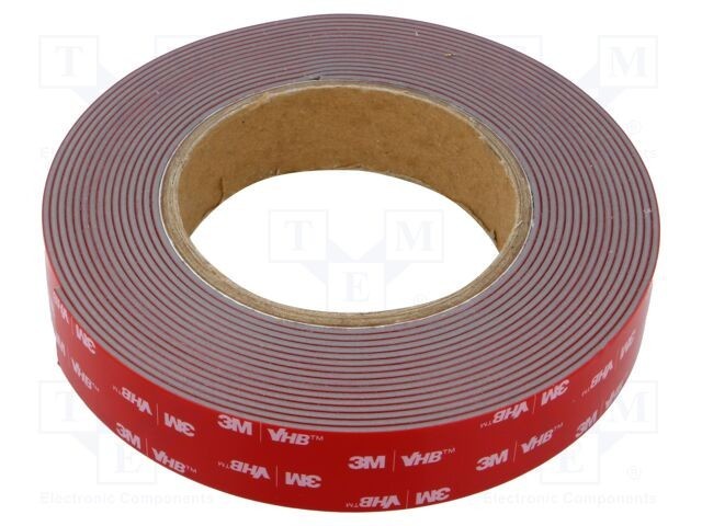 Bandă dublu adezivă de fixare 3M acrilică gri 25mm x 5,5m