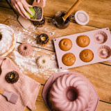 Tava de copt prajituri Easy Bake, Homla, 28x17 cm, silicon, roz
