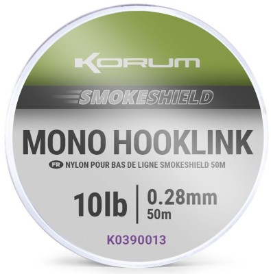 Fir Monofilament KORUM Smokeshield Mono Hooklink, 8lbs/3.60kg, 0.26mm, 50m foto