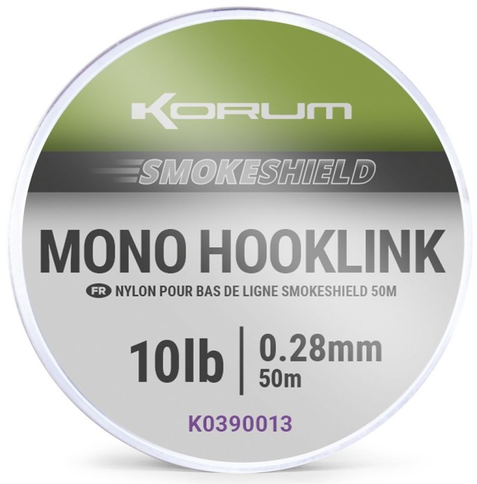 Fir Monofilament KORUM Smokeshield Mono Hooklink, 8lbs/3.60kg, 0.26mm, 50m