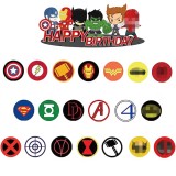 Set 42 decoratiuni pentru prajituri copii, 2.5 x 2.5 cm, hartie, multicolor