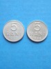 Lot Monede Rom&acirc;nia 5 bani anul 1963,1966, Nichel