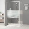 vidaXL Perete de duș walk-in, alb, 115x195 cm, sticlă ESG transparentă