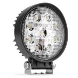 Lampa lucru LED 27W 6000K, Spot lumina, 12V-60V, IP67, aluminiu, omologare E9, ?115 x 35 mm