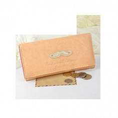 Portofel Dama / Clutch / Plic Moustache Mustata - BEJ Somon