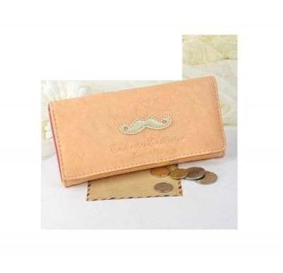 Portofel Dama / Clutch / Plic Moustache Mustata - BEJ Somon foto