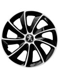 Cumpara ieftin Set 4 Capace Roti Autohelix MSA&reg; potrivite jantelor de 16 inch, pentru Peugeot, model Stig Extra Black &amp; White