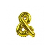 Balon Folie Simbol &quot;&amp;&quot; Auriu - 40 cm
