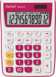 Calculator De Birou, 12 Digits, 145 X 104 X 26 Mm, Rebell Sdc 912 - Alb/roz