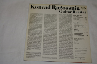 Konrad Ragossnig - Guitar recital - vinil - Supraphon - 1980 foto