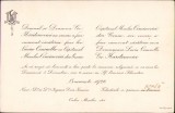 HST A879 Invitatie 1926 nunta capitan Menelas Cominovici din Geniu Bucuresti