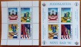 YUGOSLAVIA-SPORT- OLIMPIADAde SAH-1990 NOVI-SAD- 2COLITE-DANT si NEDANT.-Nestampiata-MNH LUX, Nestampilat