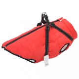 Gossi haina caini cu ham impermeabila reflectorizanta, rosu, 4xl