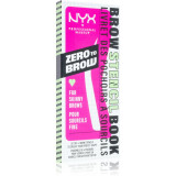 NYX Professional Makeup Zero To Brow Stencil Book șabloane pentru spr&acirc;ncene 01 Thin 4 buc