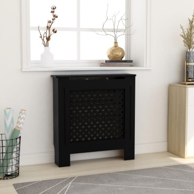 vidaXL Mască pentru calorifer, negru, 78 cm, MDF 325568 foto