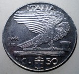 2.326 ITALIA WWII VITTORIO EMANUELE III 50 CENTESIMI 1941 R MAGNETICA, Europa