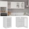 Gossi dulap de sticla suspendat, alb, 40 x 31 x 60 cm, lemn prelucrat