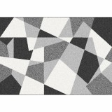 Cumpara ieftin Covor poliester alb negru gri Sanan 100x150 cm