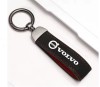 Breloc auto piele neagra pentru VOLVO detaliu metal