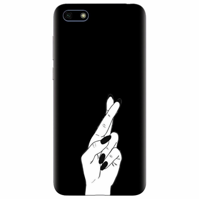 Husa silicon pentru Huawei Y5 Prime 2018, Finger Cross