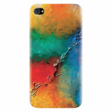 Husa silicon pentru Apple Iphone 4 / 4S, Colorful Wall Paint Texture
