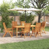 vidaXL Set de masă pentru grădină 7 pcs Maro Lemn Solid de Acacia 3375628