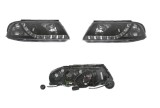 Set faruri tuning VW Passat, 11.2005, Taiwan, partea stanga+dreapta, pozitie pe LED; tip bec H1+H1; manual/electric; negru, transparent; fara motor;