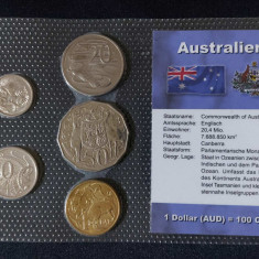 Seria completata monede - Australia 2000-2008 , 5 monede