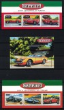 MALDIVE / NEVIS 1998 - Automobile Ferrari, aniversare 100 ani /blocuri + colita MNH