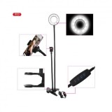 SUPORT / STAND SELFIE DE BIROU PENTRU SMARTPHONE CU LAMPA LED, XO-BGD001 NEGRU BLISTER