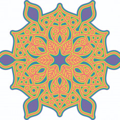 Sticker decorativ, Mandala, Multicolor, 60 cm, 7288ST-3