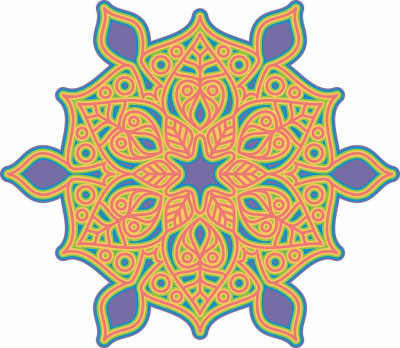 Sticker decorativ, Mandala, Multicolor, 60 cm, 7288ST-3 foto