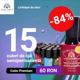 Set de ojă semipermanentă Color 15 ml, 15 buc, Lichidare de stoc