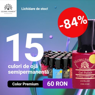 Set de ojă semipermanentă Color 15 ml, 15 buc, Lichidare de stoc foto