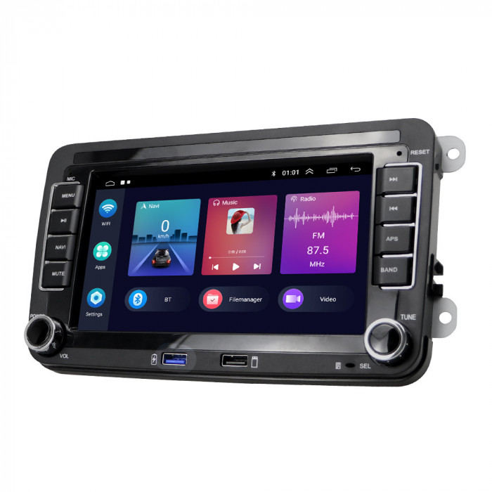 Navigatie Dedicata Seat, Android, 7Inch, 1Gb Ram, 16Gb stocare, Bluetooth, WiFi, Waze, Canbus