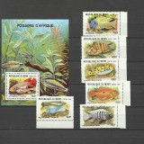 BENIN 2001 FAUNA MARINA PESTI COTA MICHEL 67 EURO