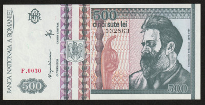 Romania, 500 lei 1992_UNC_serie F.0030 - 332863 foto