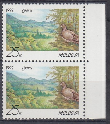 MOLDOVA 1992 FAUNA PERECHE MNH foto