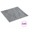 VidaXL Plăci de pardoseală autoadezive 20 buc. gri deschis PVC 1,86 m&sup2; 330164
