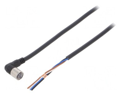 Cablu de conectare M8 4 pini unghi 2m PVC XS3F-M422-402-R foto