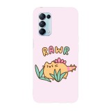 Husa compatibila cu Oppo A52, Viceversa, model Rawr Pusheen, Silicon, TPU, Transparent, Carcasa