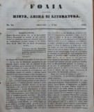 Foaia pentru minte, inima si literatura, nr. 24, 1853, Brasov, Redactor Iacob Muresanu