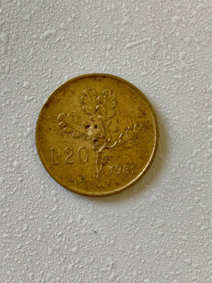 Moneda 20 LIRE - 20 lira - Italia - 1981 - KM 97.2 (187) foto